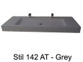 Double vanity top, 50 x 180 cm, suspended or recessed, in mineral resin - STIL 142