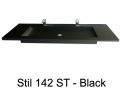 Double vanity top, 50 x 180 cm, suspended or recessed, in mineral resin - STIL 142