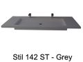 Double vanity top, 50 x 180 cm, suspended or recessed, in mineral resin - STIL 142