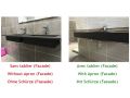 Double vanity top, 50 x 120 cm, suspended or recessed, in mineral resin - DOUBLE OBA 45 AT