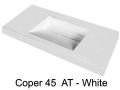 Washstand, 50 x 130 cm, suspended or recessed, in mineral resin - COPER 45