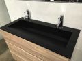 Double washbasin washbasin, 50 x 130 cm, suspended or recessed - DOUBLE COPER 45