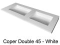Double washbasin washbasin, 50 x 200 cm, suspended or recessed - DOUBLE COPER 45