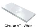 Washstand, 121 x 46 cm, suspended or recessed, round - CIRCULAR  30