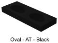 Double washbasin top, 121 x 46 cm, Oval bowl, suspended or recessed - OVAL 45 Double