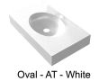 Vanity top, 121 x 46 cm, suspended or recessed, oval - OVAL 45