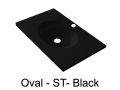 Vanity top, 121 x 46 cm, suspended or recessed, oval - OVAL 45