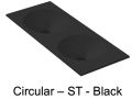 Double washbasin top, 121 x 46 cm, suspended or recessed, round - CIRCULAR 30 Double