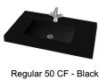 Washbasin top, 120 x 46 cm, suspended or table top, in mineral resin - REGULAR 50