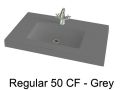 Washbasin top, 120 x 46 cm, suspended or table top, in mineral resin - REGULAR 50