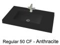 Washbasin top, 120 x 46 cm, suspended or table top, in mineral resin - REGULAR 50