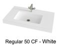 Washbasin top, 120 x 46 cm, suspended or table top, in mineral resin - REGULAR 50