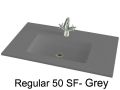 Washbasin top, 120 x 46 cm, suspended or table top, in mineral resin - REGULAR 50