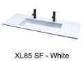 Double washbasin, 100 x 46 cm, suspended or recessed - XL 85