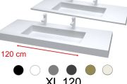 Double washbasin, 140 x 46 cm, large size - XL 120