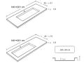 Double washbasin, 140 x 46 cm, large size - XL 120