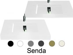 Washbasin central channel, 46 x 121 cm, suspended or recessed - SENDA