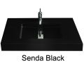 Washbasin central channel, 46 x 121 cm, suspended or recessed - SENDA