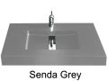 Washbasin central channel, 46 x 121 cm, suspended or recessed - SENDA
