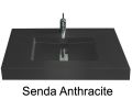 Washbasin central channel, 46 x 121 cm, suspended or recessed - SENDA