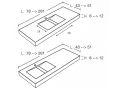 Washbasin central channel, 46 x 121 cm, suspended or recessed - SENDA