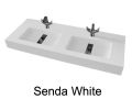 Washbasin central channel, 46 x 121 cm, suspended or recessed - SENDA