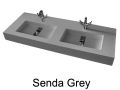 Washbasin central channel, 46 x 121 cm, suspended or recessed - SENDA