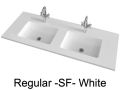 Double wash basin top, 140 x 46 cm, suspended or recessed - REGULAR 50 DOUBLE