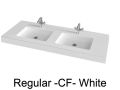 Double wash basin top, 140 x 46 cm, suspended or recessed - REGULAR 50 DOUBLE