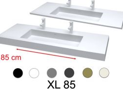 Double washbasin, 150 x 46 cm, suspended or recessed - XL 85