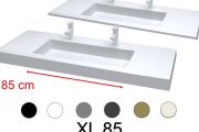 Double washbasin, 180 x 46 cm, suspended or recessed - XL 85