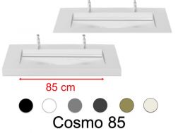 Double washbasin top, 150 x 46 cm, channel washbasin - COSMO 85