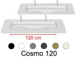 Double washbasin top, 150 x 46 cm, washbasin washbasin - COSMO 120