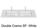 Double washbasin top, 120 x 50 cm, washbasin washbasin - COSMO 50 Double