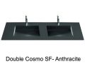 Double washbasin top, 120 x 50 cm, washbasin washbasin - COSMO 50 Double
