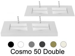 Double washbasin top, 130 x 50 cm, washbasin washbasin - COSMO 50 Double