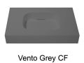 Design vanity top, 120 x 50 cm, suspended or standing, in mineral resin - VENTO 60