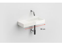 Washbasin, 56 x 24 cm, left side - MINI WASH ME 56 LEFT