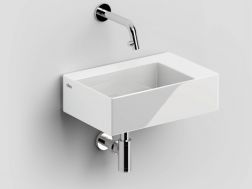 Designer washbasin, 25 x 36 cm, wall-mounted taps - NEW FLUSH 2