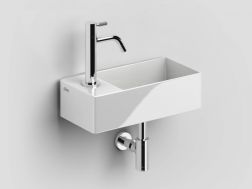 Design washbasin, 18 x 35 cm, tap on the left - NEW FLUSH 3 LEFT