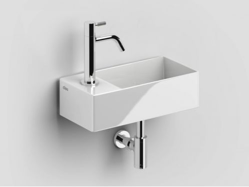 Design washbasin, 18 x 35 cm, tap on the left - NEW FLUSH 3 LEFT