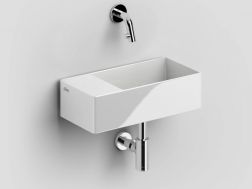 Designer washbasin, 18 x 35 cm, wall-mounted taps - NEW FLUSH 3 LEFT