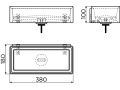 Design hand washbasin, 18 x 38 cm - NEW FLUSH 3.1