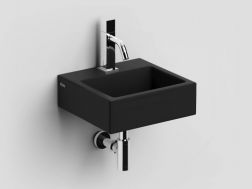 Washbasin, 27 x 28 cm, ceramic, matt anthracite - FLUSH 1