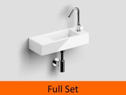 Washbasin, 46 x 19 cm - COMPLETE SET - INBE