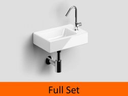 Washbasin, 36 x 25 cm - COMPLETE SET - INBE