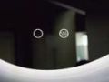 Round mirror, front lighting, double sensor: anti-fog and ON/OFF - COIMBRA