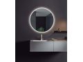 Round mirror, front lighting, double sensor: anti-fog and ON/OFF - COIMBRA