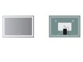 Rectangular mirror, front lighting, sensor: anti-fog and ON/OFF - OBIDOS