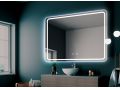 Rectangular mirror, rounded corner, front lighting - PORTALEGRE